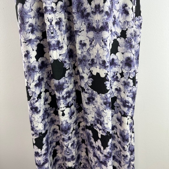 H&M | Floral Polyester Scoop Neck Sleeveless Casual Knee Length Dress sz 6 - Picture 7 of 13